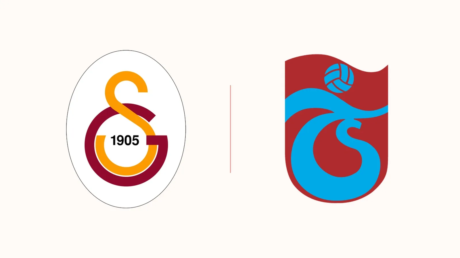 Galatasaray ve Trabzonspor kulüp logoları yan yana.