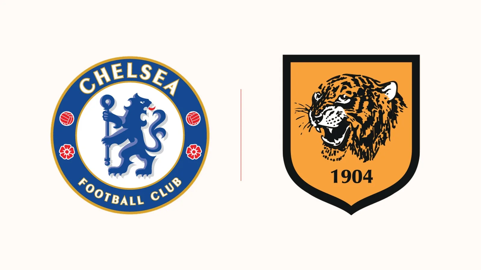 Chelsea ve Hull City futbol kulüblerinin logoları yan yana.