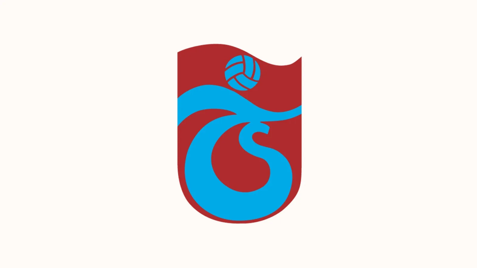 Trabzonspor kulüp logosu, kırmızı ve mavi tasarım.