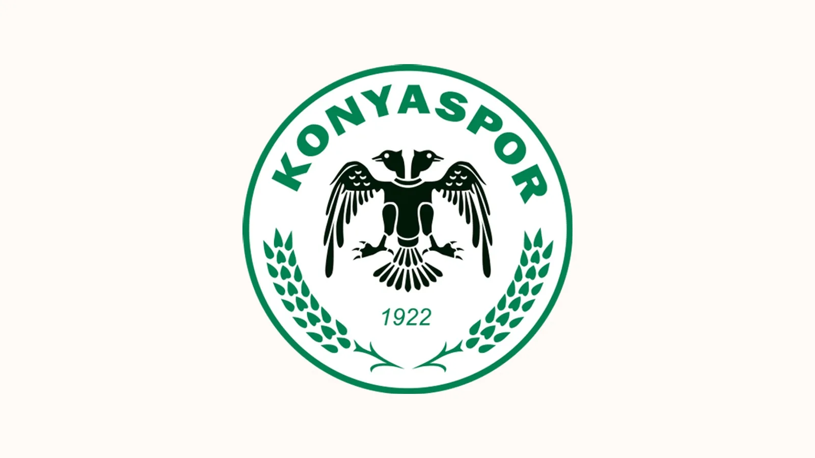 Konyaspor kulübü logosu, yeşil ve beyaz renkli arması.