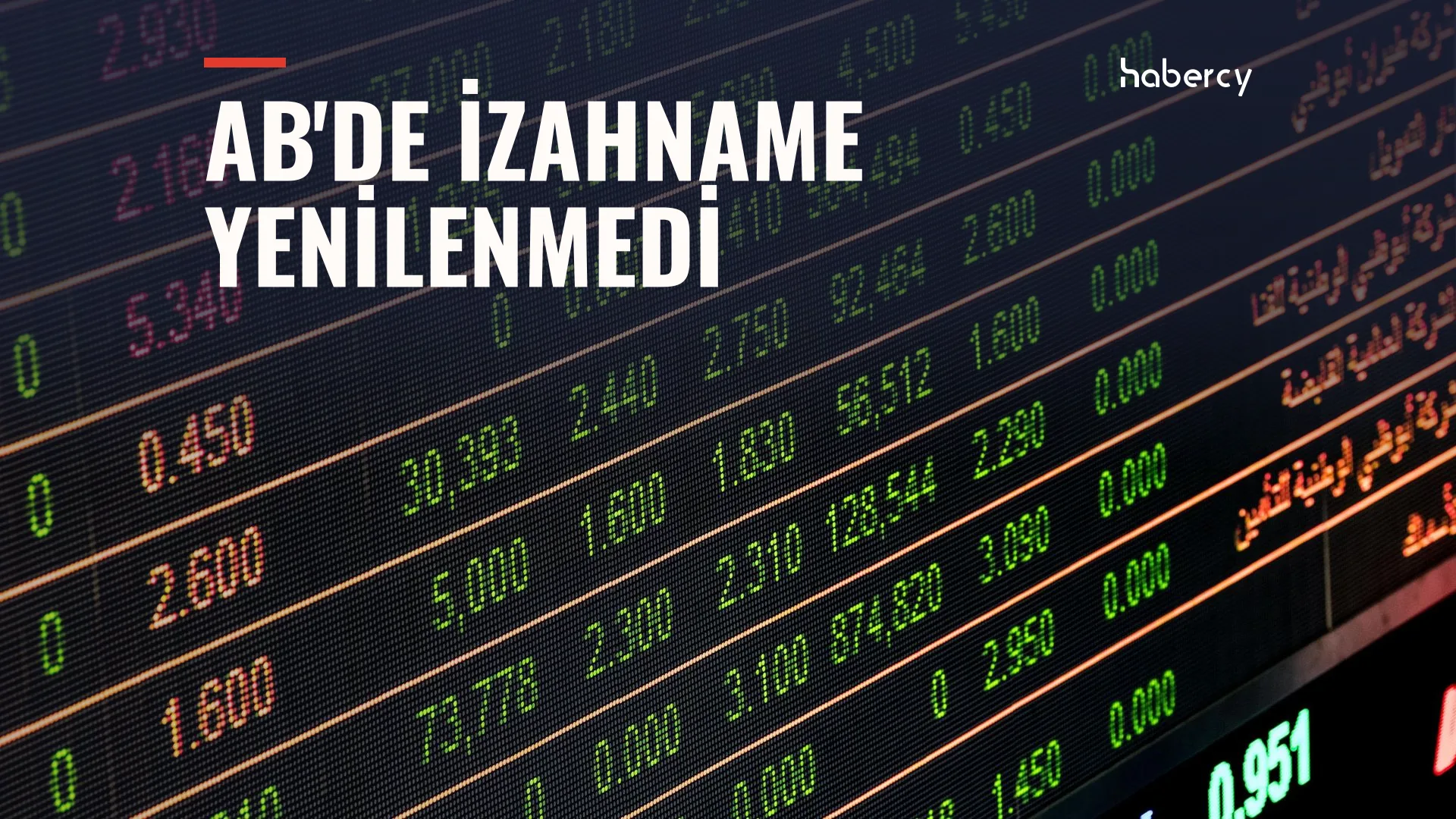 Borsa ekranında finansal veriler ve harf sembolleri görülüyor.