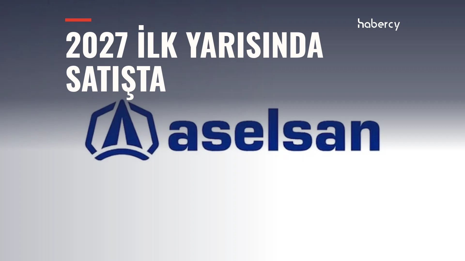 Gri zemin üzerinde lacivert ASELSAN logosu ve yazısı