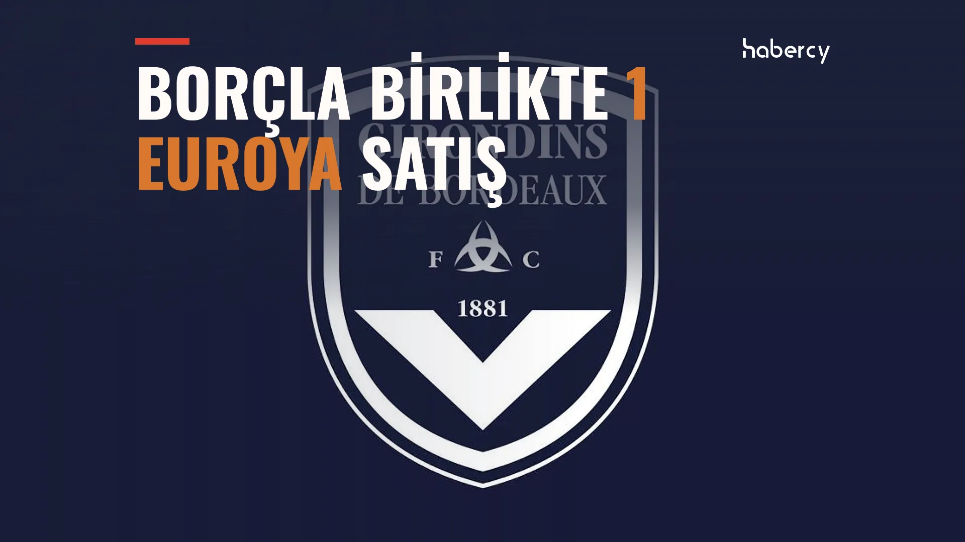 Lacivert zemin üzerinde beyaz Girondins de Bordeaux FC 1881 arması