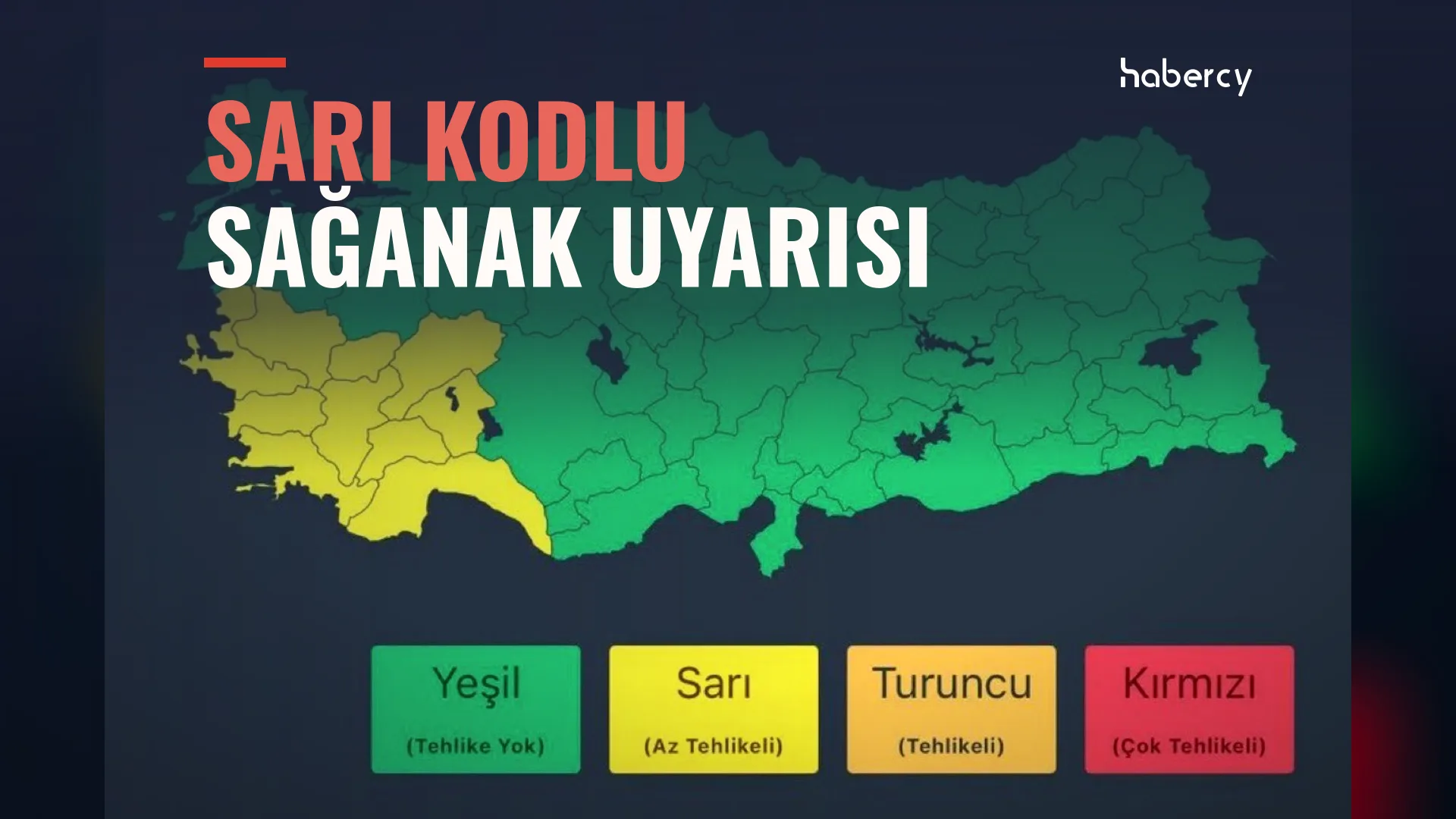 İçişleri Bakanlığından 10 il için "sarı" kodlu sağanak uyarısı — habercy kapak görseli