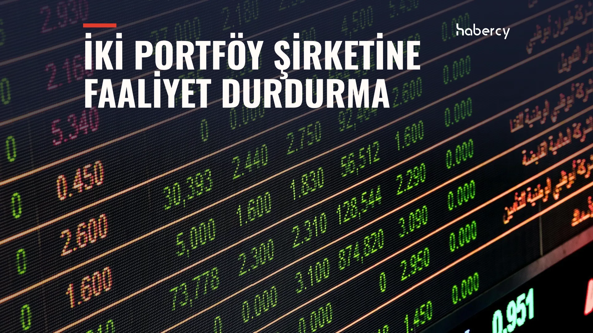 Yeşil, kırmızı ve turuncu rakamların yer aldığı elektronik borsa fiyat panosu
