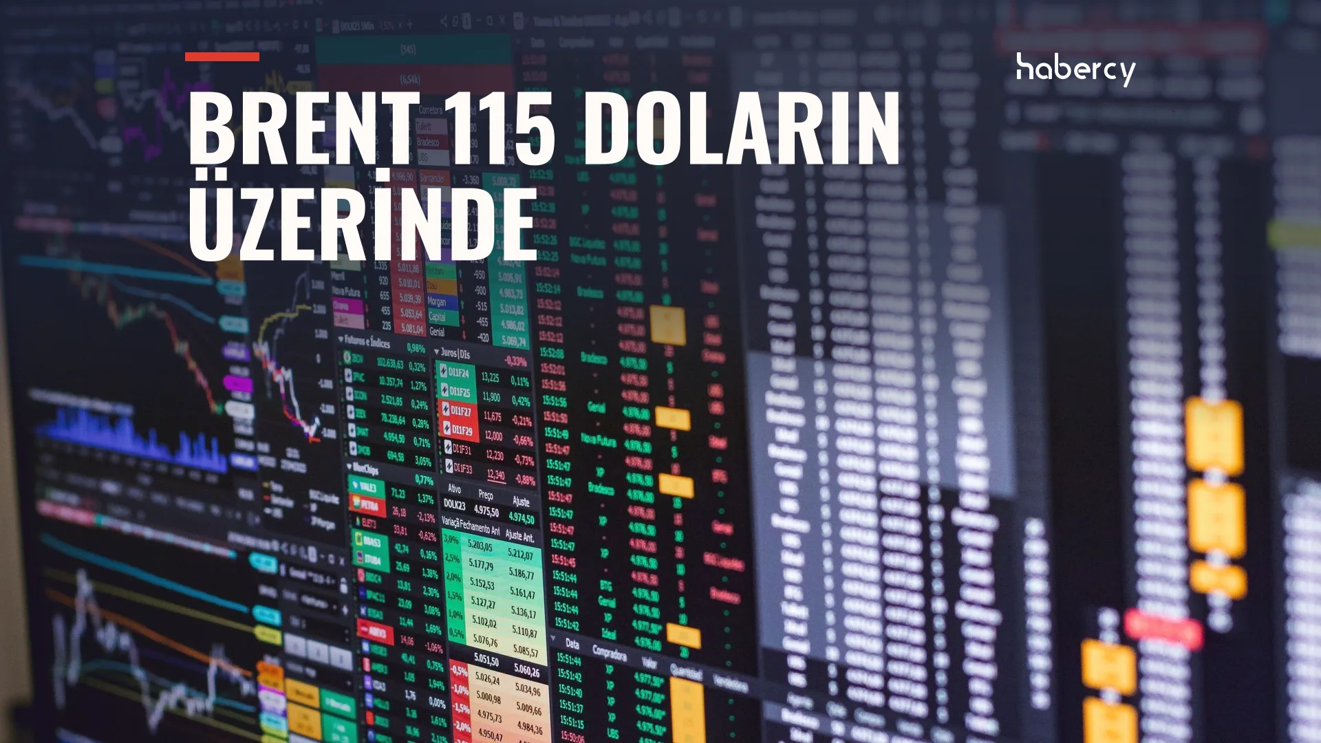 Ekranda renkli borsa verileri ve fiyat grafikleri